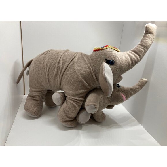Ringling Bros Plush Elephant Mom & Baby – Circus Toy w/ Tags – Vintage Collectib - Picture 3 of 12